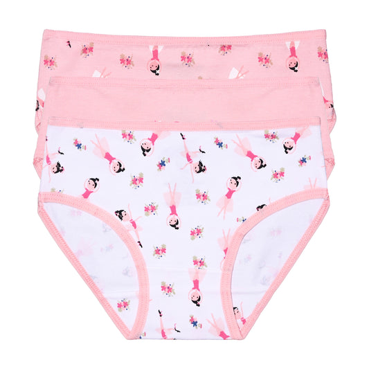 Girls Printed Brief - Pack of 3