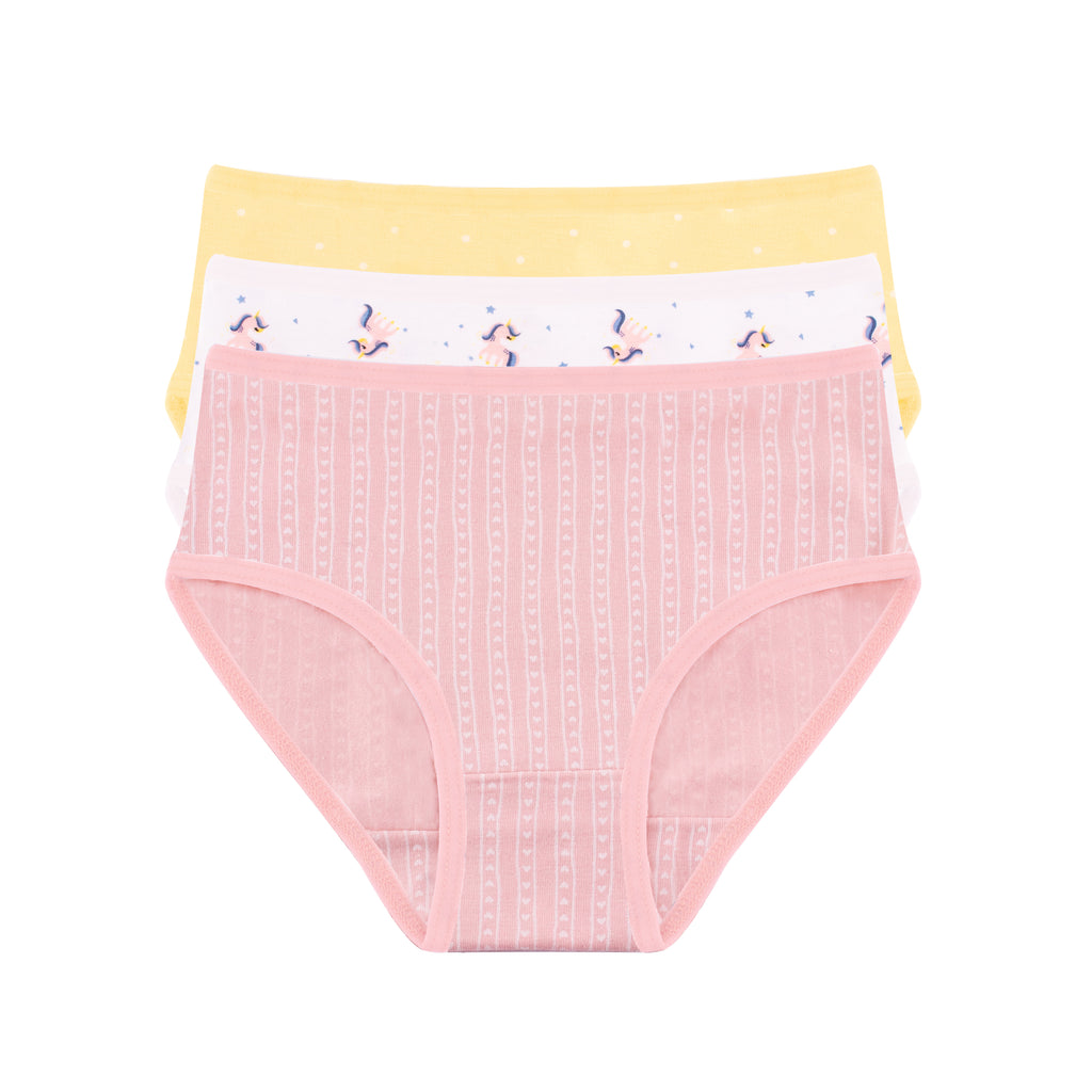 Girls Printed Brief - Pack of 3