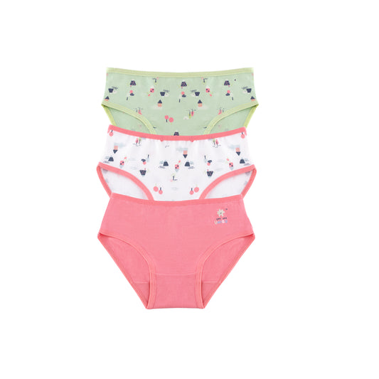 Girls Printed Brief - Pack of 3