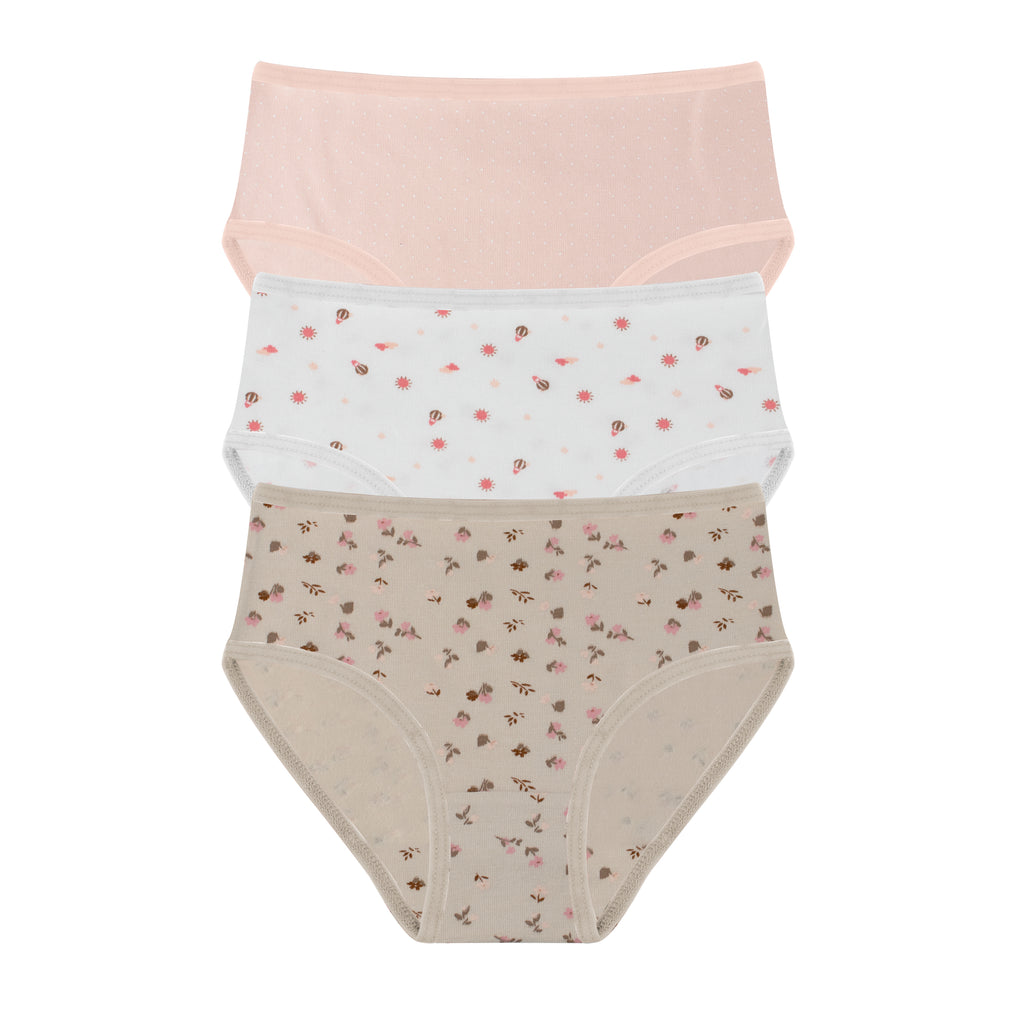 Girls Printed Brief - Pack of 3