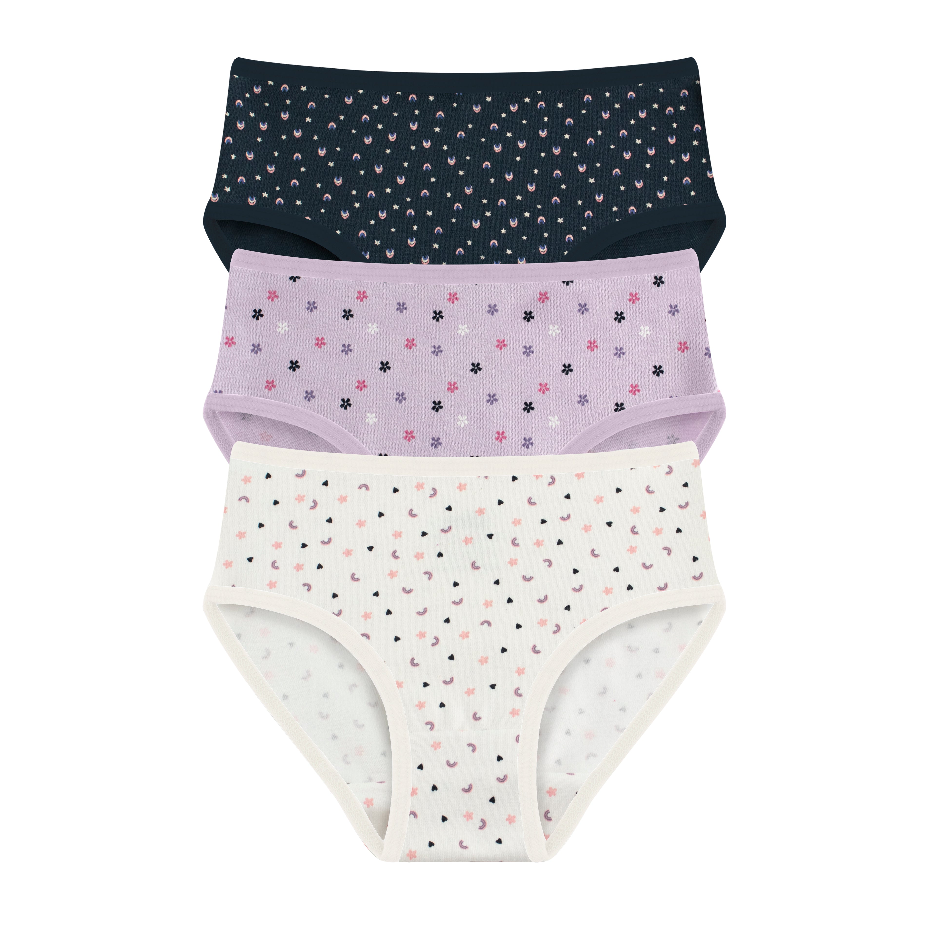 Girls Printed Brief - Pack of 3