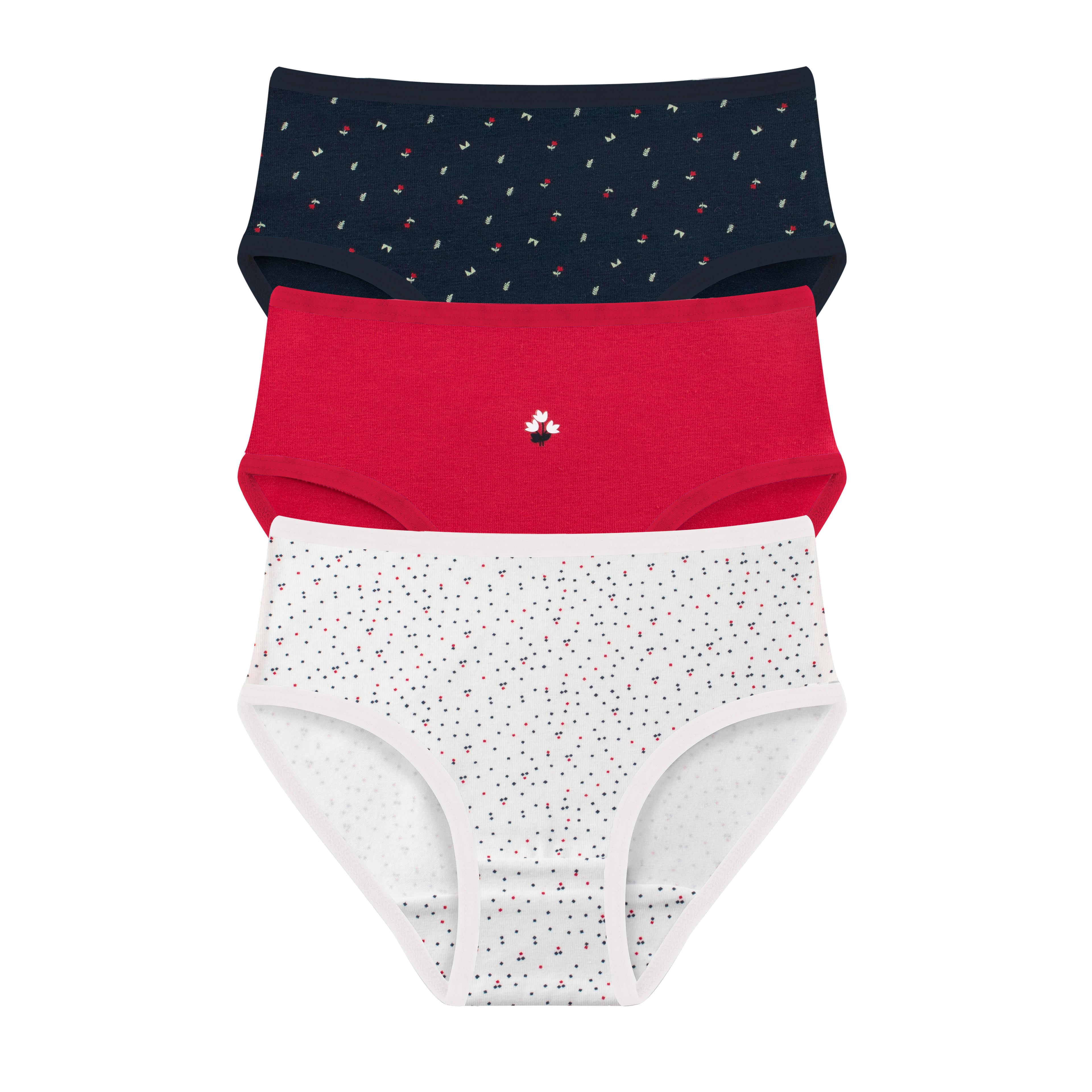 Girls Printed Brief - Pack of 3