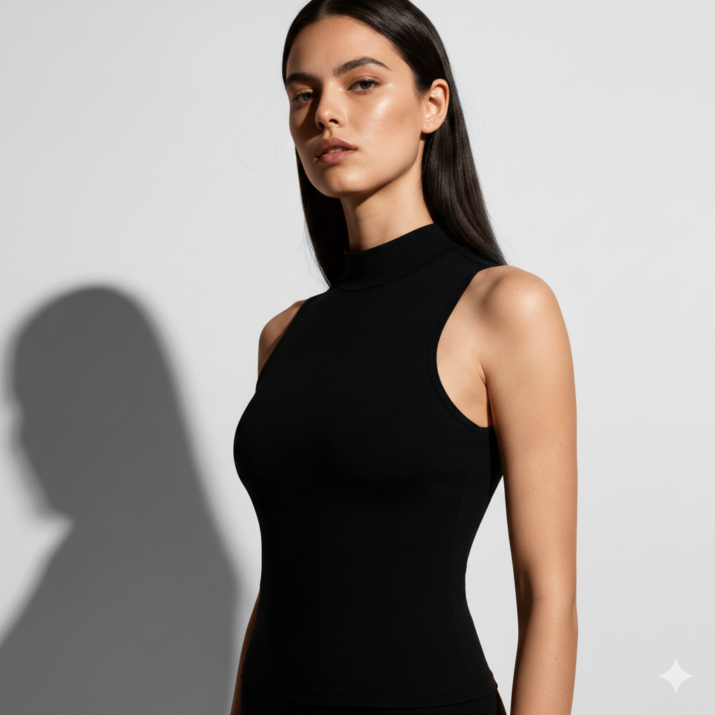 Plain High Neck Sleeveless - Pack of 1 - Body Wear