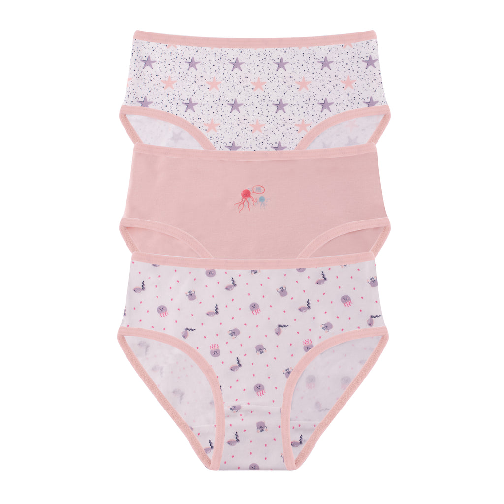 Girls Printed Brief - Pack of 3