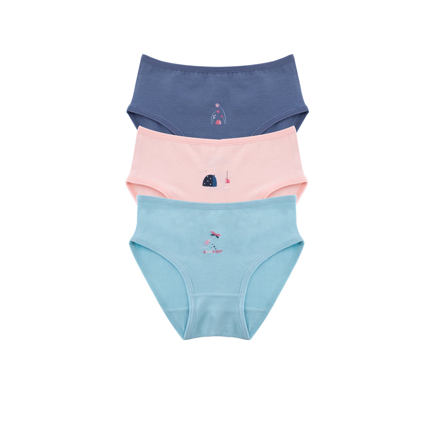 Girls Printed Brief - Pack of 3