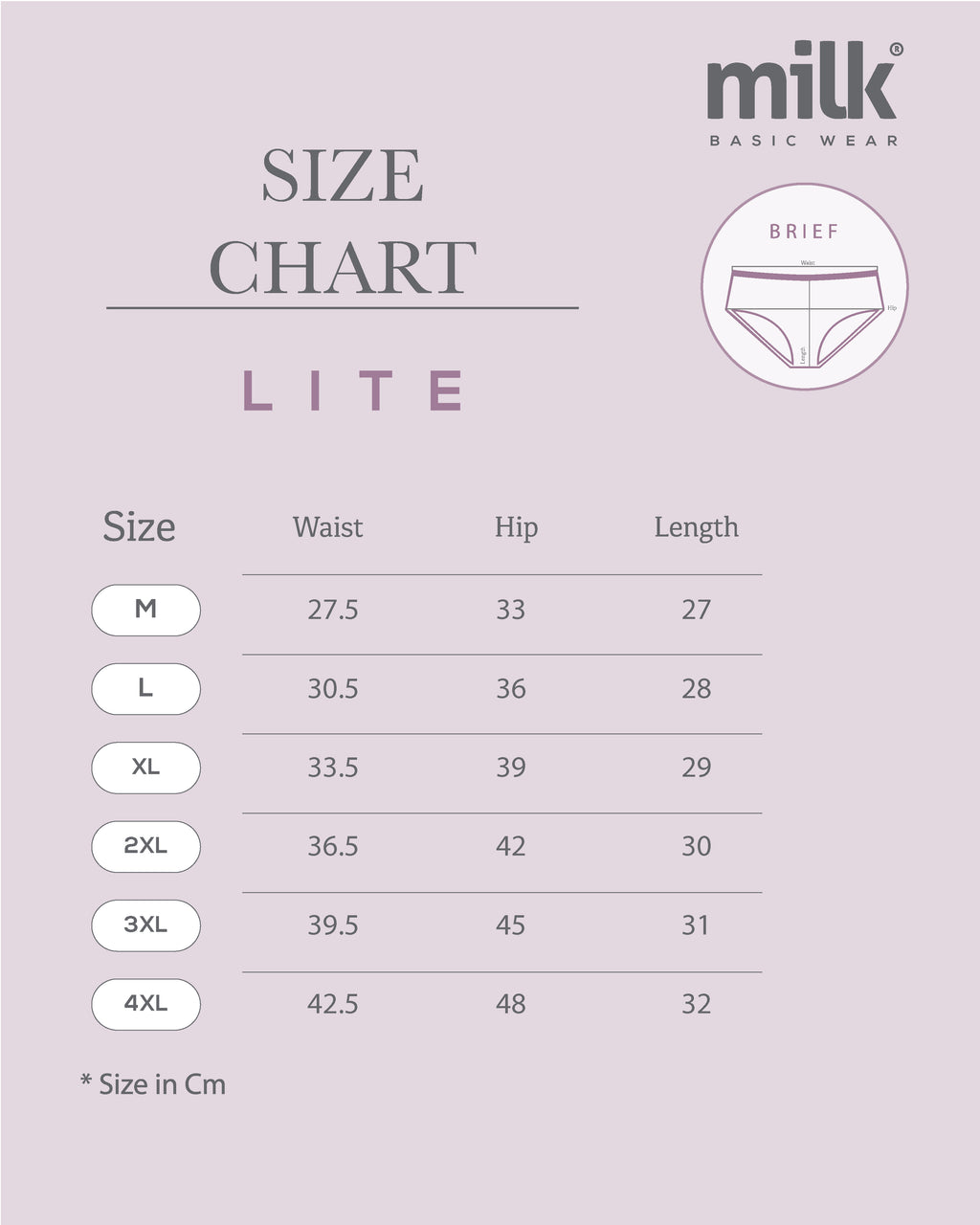 LITE Brief - Pack of 6