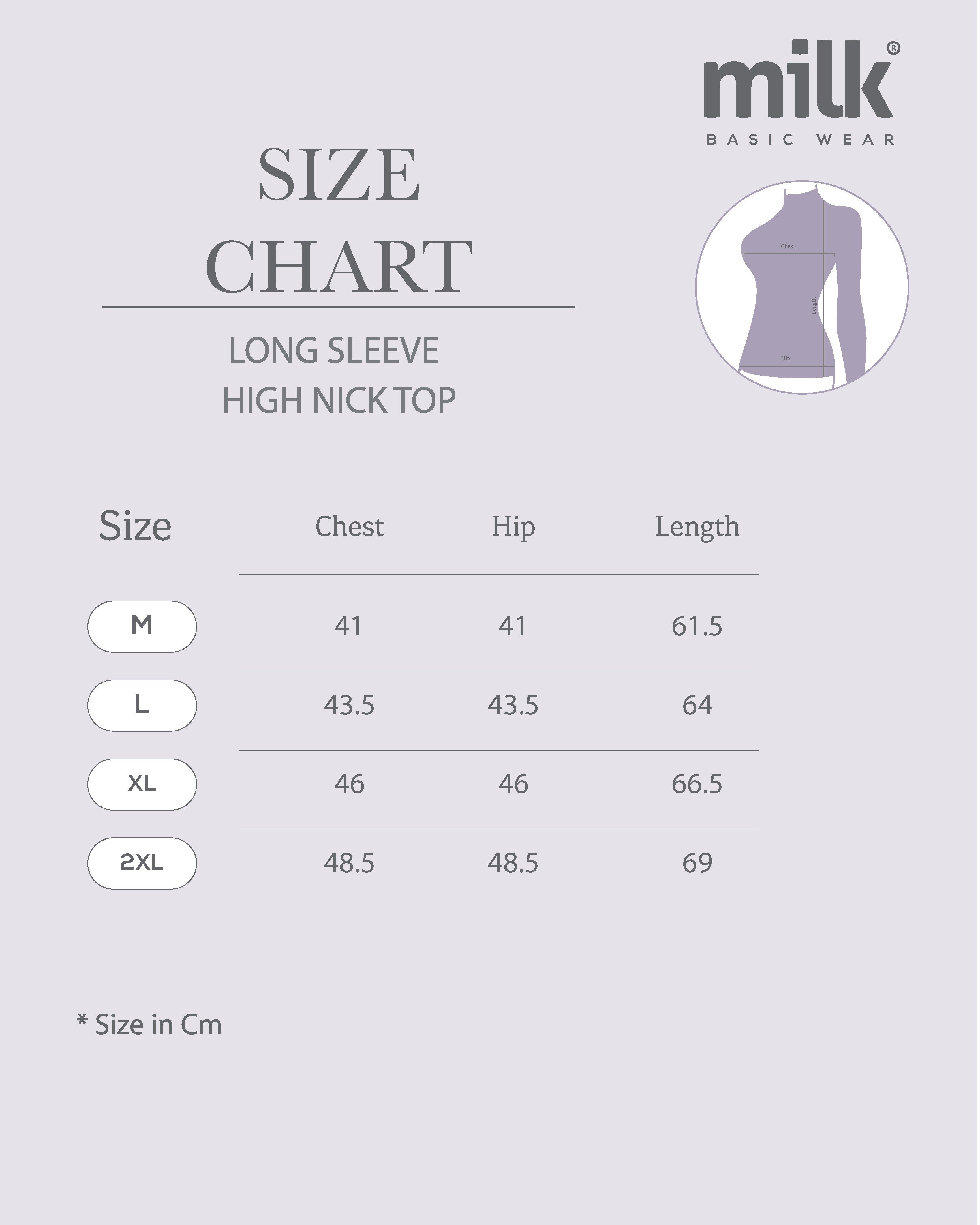 Long Sleeve -High Neck- Pack of 1 - Body Wear