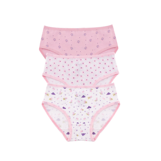 Girls Printed Brief - Pack of 3