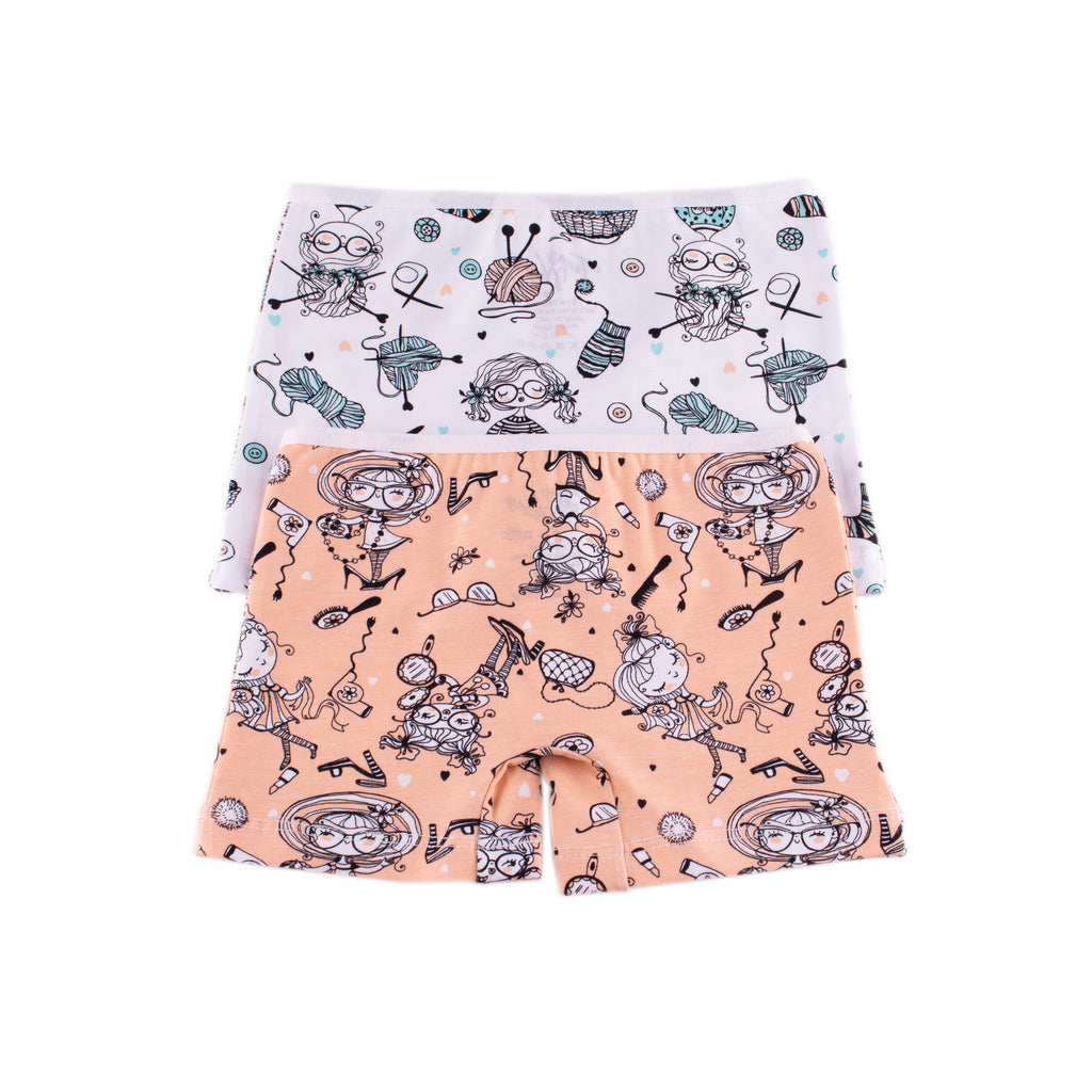 Girls Printed Hot Short - Pack of 2