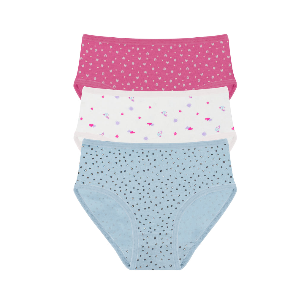 Girls Printed Brief - Pack of 3