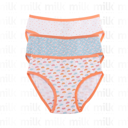 Girls Printed Brief - Pack of 3